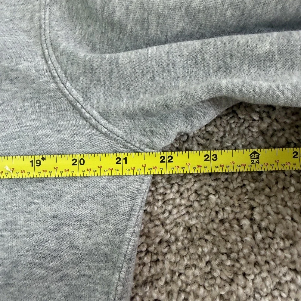 Nike Hoodie Mens Medium Gray Fleece Pullover Logo Kangaroo Pocket Sweatshirt